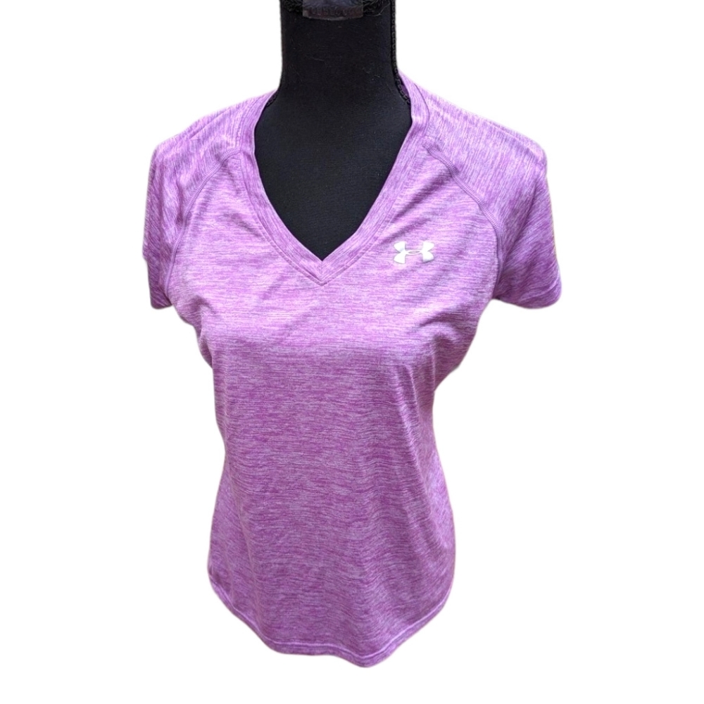 Purple Heather Under Armor‎ Dri-Fit V-Neck Tee